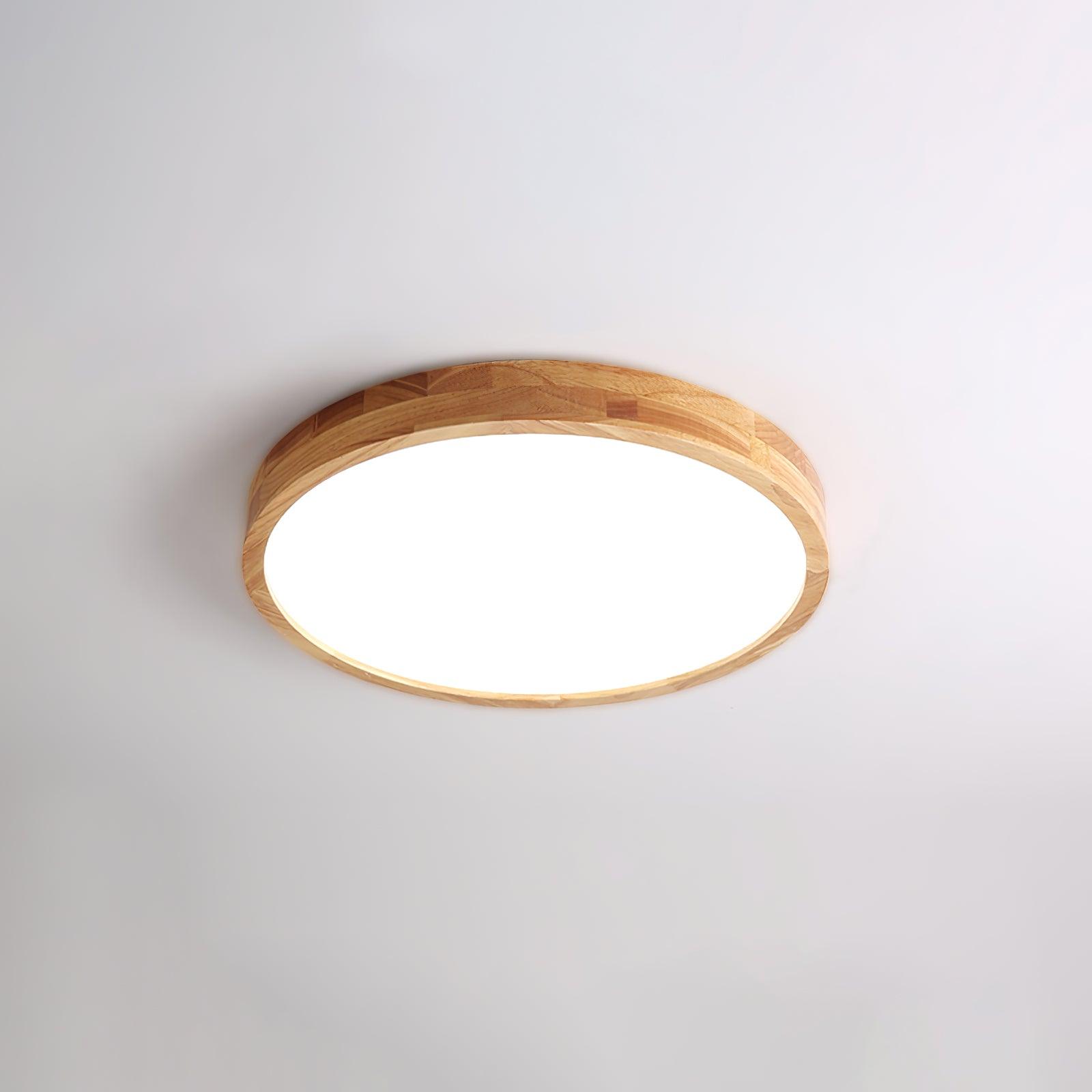 Adjustable LEDs And Acrylic Shade Geometric Wooden Ceiling Light